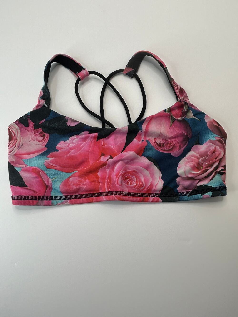 Lululemon Athletica Secret Garden Floral Sports Bra Women 6 Workout Athleisure
